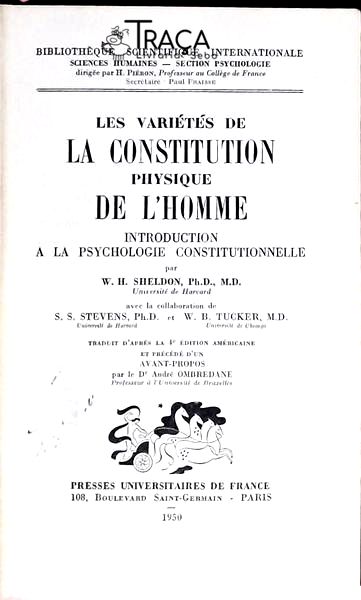 Les Variétes de La Constitution Physique de L Homme