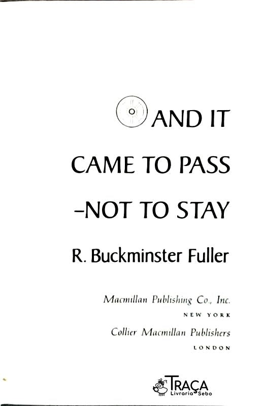 And It Came To Pass - Not Stay