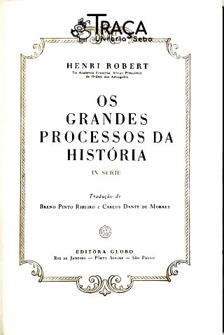 Os Grandes Processos da História - Volume 9