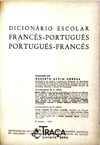 Dicionário Escolar Francês-português / Português-francês