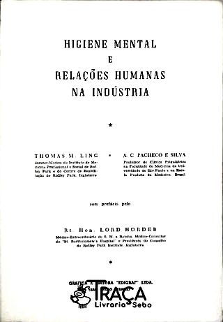 Higiene Mental e Relações Humanas Na Indústria