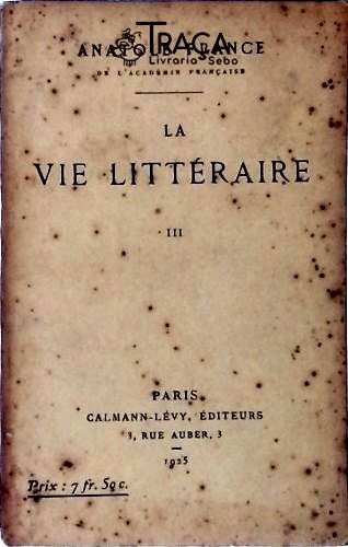La Vie Littéraire Vol. Iii