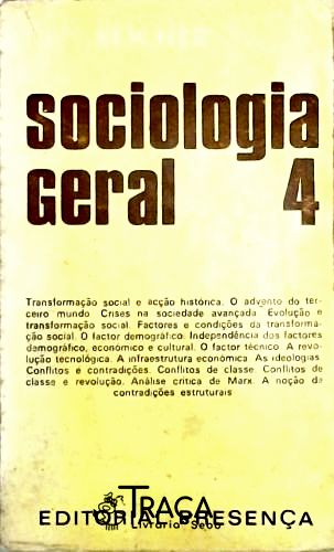 Sociologia Geral - Volúme 4