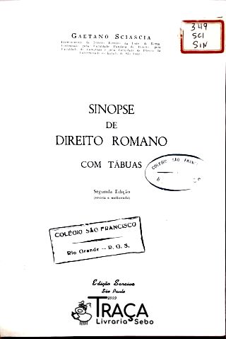 Sinopse de Direito Romano