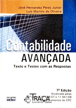 Contabilidade Avançada - Texto E Testes Com As Respostas