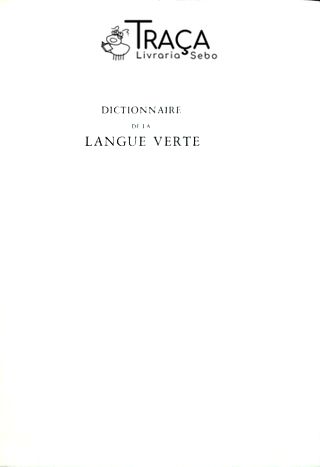 Dictionnaire de La Langue Verte