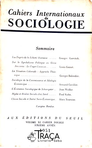 Cahiers Internationaux de Sociologie