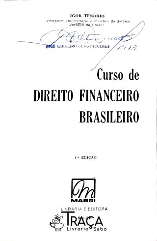 Curso de Direito Financeiro Brasileiro