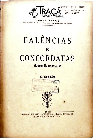 Falências e Concordatas (lições Rudimentares)