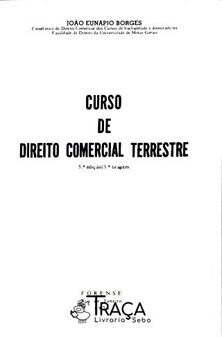 Curso de Direito Comercial Terrestre