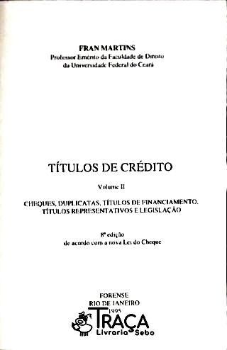 Títulos de Crédito - em 2 Volumes