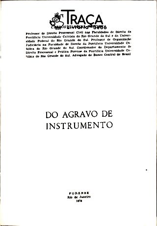 Do Agravo de Instrumento