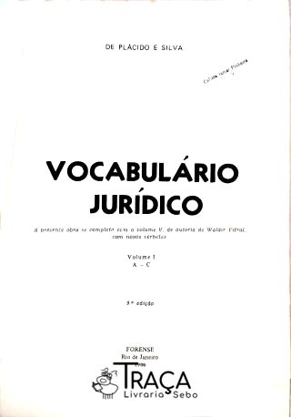Vocabulário Jurídico - em 5 Volumes (3 Livros)