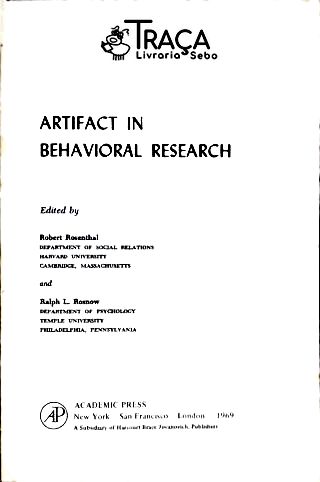 Artifact In Behavioral Research