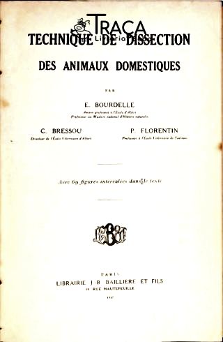 Technique de Dissection Des Animaux Domestiques