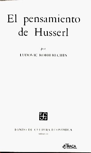 El Pensamiento de Husserl