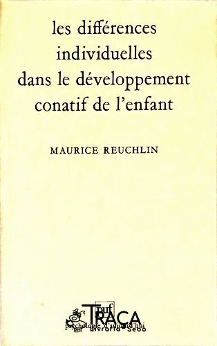 Les Différences Individuelles Dans Le Développement Conatif de Lenfant