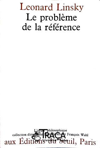 Le Problème de La Référence