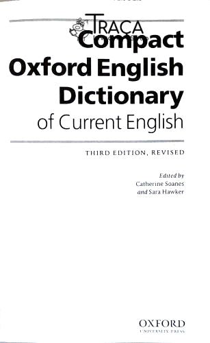 Compact Oxford English Dictionary Of Current English