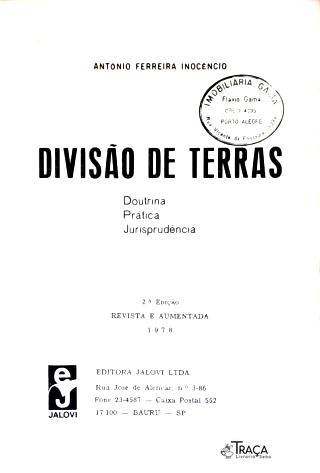 Divisão de Terras - Doutrina Prática e Jurisprudência