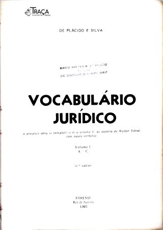 Vocabulário Jurídico de a a Z - em 2 Volumes