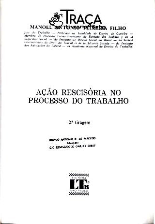 Ação Rescisória no Processo do Trabalho
