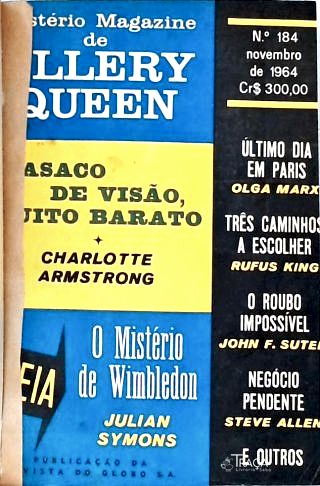 Misterio Magazine de Ellery Queen Nº 184, 185 e 186