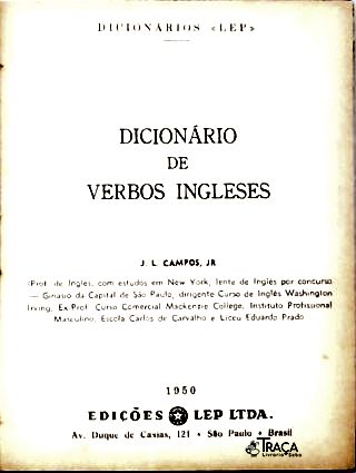 Dicionário de Verbos Inglêses