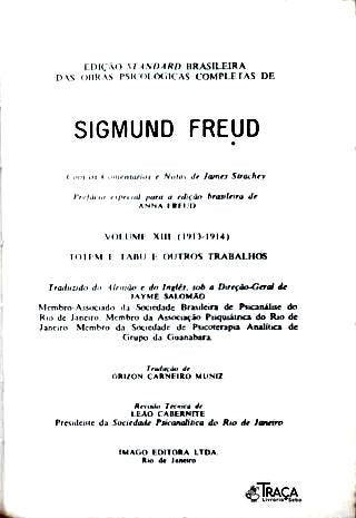 Totem e Tabu e Outros Trabalhos 1913-1914