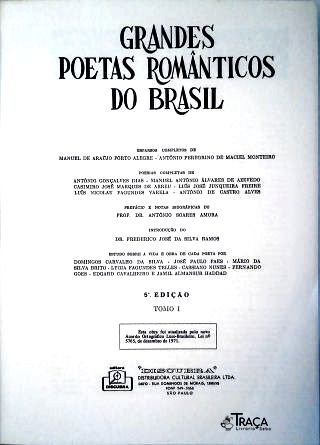 Grandes Poetas Românticos do Brasil (box C/tomos I - Ii)