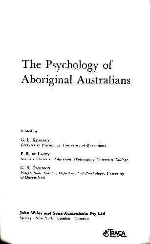 The Psychology Of Aboriginal Australians