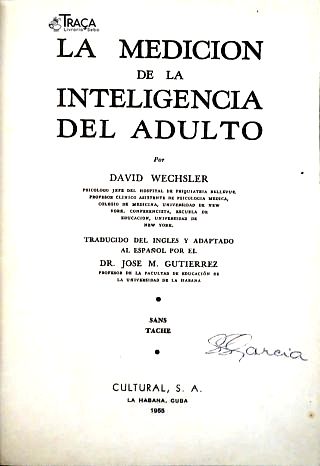La Medicion de La Inteligencia Del Adulto