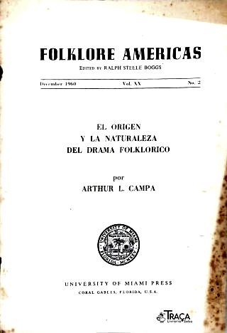 Folklore Americas Nº 2 Vol. 20 (el Origen Y La Naturaleza Del Drama Folkloriko)