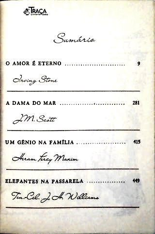 O Amor É Eterno - a Dama do Mar - Um Gênio Na Família - Elefantes Na Passarela