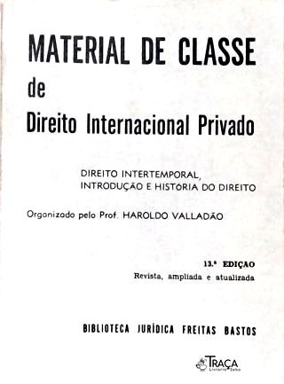 Material de Classe de Direito Internacional Privado