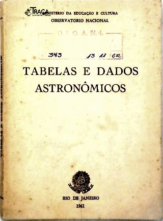 Tabelas e Dados Astronômicos
