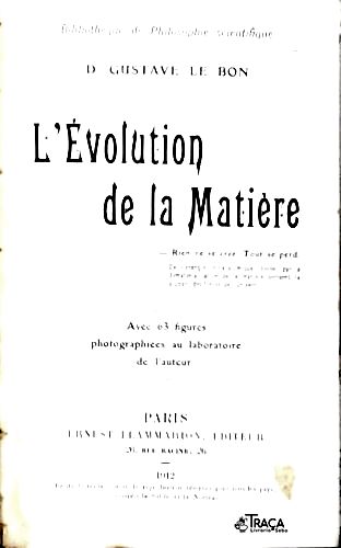 Lévolution de La Matière