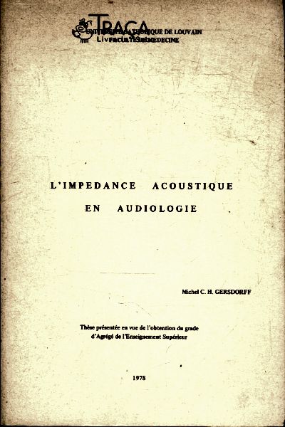 L Impedance Acoustique En Audiologie