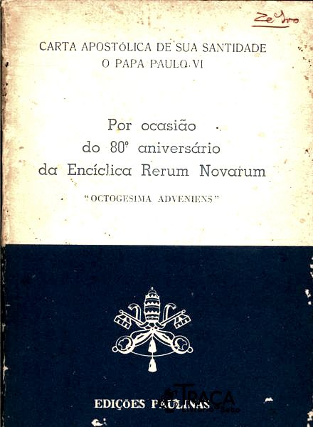 Por Ocasião do 80º Aniversário da Encíclica Rerum Novarum