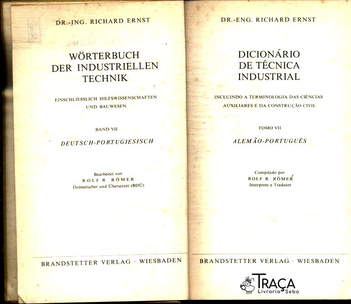 Dicionário de Técnica Industrial / Wörterbuch Der Industriellen Technik Tomo 7