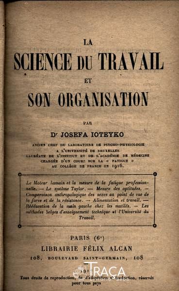 La Science Du Travail Et Son Organisation