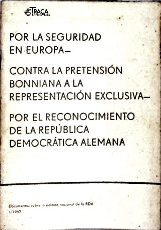 Por La Seguridad en Europa - Contra la Pretensión Bonniana a la Representación Exclusiva