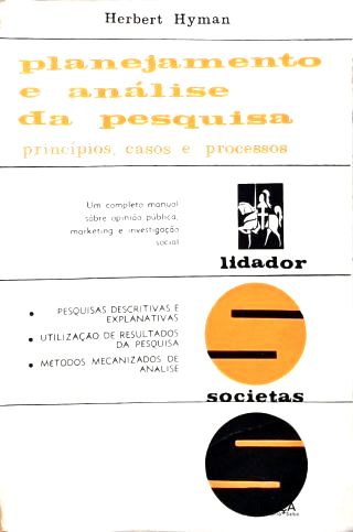 Planejamento e Análise de Pesquisa: Princípios, Casos e Processos