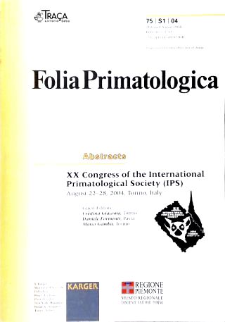 Folia Primatologica: XX Congress of the International Primatological Society (IPS)