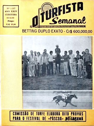 Revista o Turfista Semanal Nºs 1.337 a 1.349
