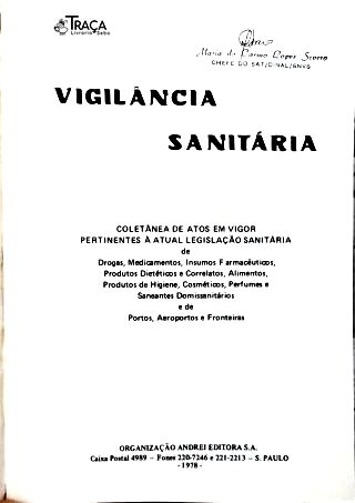 Vigilância Sanitária - Em 3 Volumes