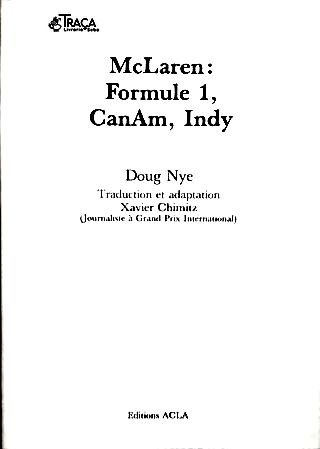 McLaren: Formule 1, CanAm, Indy
